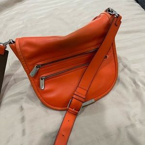 Orange, leather Marc Jacobs Crossbody Bag.